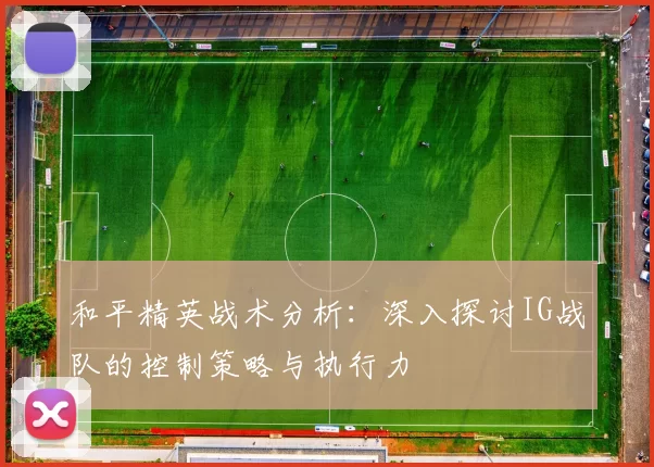 和平精英战术分析：深入探讨IG战队的控制策略与执行力